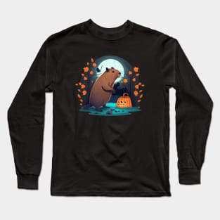 Halloween Capybara Long Sleeve T-Shirt